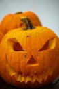 carved hallowen pumpkin jaco-o-lantern Royalty Free Stock Photo
