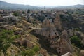 Rock carved houses, Pigeon Valley, Uchisar, Cappadocia, Turkey Royalty Free Stock Photo