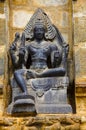 Carved idol on the inner wall of Airavatesvara Temple, Darasuram, near Kumbakonam, Tamil Nadu, India