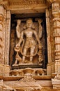 Carved idol on the outer wall, Hatkeshwar Mahadev, 17th century temple, the family deity of Nagar Brahmins. Vadnagar