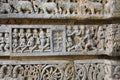 Carved idols on the Chennakesava Temple, is a Vaishnava Hindu temple, Somanathapura