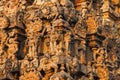 Carved idols on the Gopuram of the Brihadishvara Temple, Thanjavur, Tamil Nadu, India Royalty Free Stock Photo