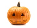 Carved Jack O Lantern on a White Background