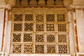 Carved jali on the outer wall of Sarkhej Roza, mosque and tomb complex. Makarba, Ahmedabad, Gujarat