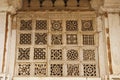 Carved jali on the outer wall of Sarkhej Roza, mosque and tomb complex. Makarba, Ahmedabad, Gujarat, India