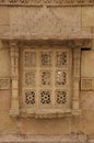 Carved jali on the outer wall of Sarkhej Roza, mosque and tomb complex. Makarba, Ahmedabad, Gujarat, India