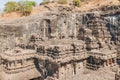 Carved Kailasa Temple in Ellora, Maharasthra state, Ind