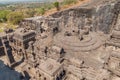 Carved Kailasa Temple in Ellora, Maharasthra state, Ind