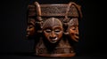 Carved Kerosene Mandap African Women Masks In Hasselblad H6d-400c Style