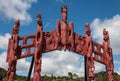 Carved Maori totem in Paihia