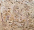 Carved mural from the tomb of Ramose, Luxor, Egypt Royalty Free Stock Photo