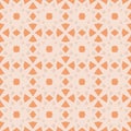 Carved orange embossed seamless pattern in Arabic style, vector illustration for decoration