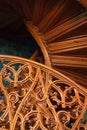 Carved Pattern of an Old Wooden Stairway