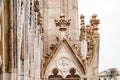 Carved patterns of the facade of the Duomo. Italy, Milan Royalty Free Stock Photo