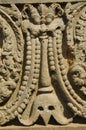 Carved pillar displayed at the fort, Bidar, Karnataka