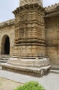 Carved pillar of Sahar ki masjid. UNESCO protected Champaner - Pavagadh Archaeological Park, Gujarat, India Royalty Free Stock Photo