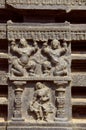 A carved pillar, thoranan arches, Warangal Fort, Warangal, Telangana.