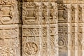 Carved pillars at Chand Baori