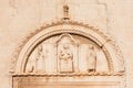 Carved portal of medieval St. Dominic monastery Royalty Free Stock Photo