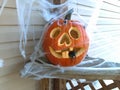 Carved pumpkin Royalty Free Stock Photo