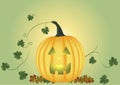 Carved pumpkin background