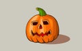 Carved pumpkin for Halloween design. Vector