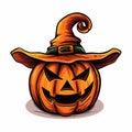 Carved Pumpkin Illustration Background Royalty Free Stock Photo