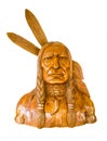 Carved redskin isolated Royalty Free Stock Photo