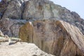 Carved rocks in Tamgaly Tas - an Unesco World Heritage Site in Kazakhstan