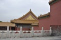 Carved Roof details of the Imperial Palace in the Forbidden City from Beijing Royalty Free Stock Photo