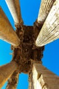 Carved seiling at the peristyle in the Temple of Bacchus, Baalbek, Lebanon Royalty Free Stock Photo