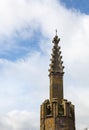 Carved spire on tower of Ludlow parish church Royalty Free Stock Photo