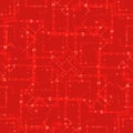 Carved squares and golden rhombuses on a red background