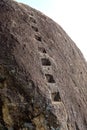 Carved Stairs in Megalithic Ancient Stone Royalty Free Stock Photo