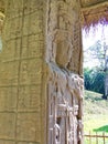 Stele in the Mayan ruins on the Caribbean coast of Mexico Royalty Free Stock Photo