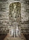 Carved Stella in Mayan Ruins - Copan Archaeological Site, Honduras