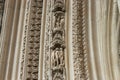 Carved stone depicting the Genesis story, on the facade of York Minster