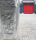 Carved Stone and Gate