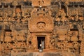 Carved stone Gopuram and entrance of the Brihadishvara Temple, Thanjavur, Tamil Nadu, India Royalty Free Stock Photo