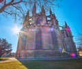 The apse of Gothic St Barbara Cathedral in sun beams, Kutna Hora, Czech Republic Royalty Free Stock Photo