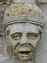 Carved Stone Head At Ightham Mote, Kent, UK Royalty Free Stock Photo