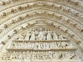 Carved stone Lintel on a church door Royalty Free Stock Photo
