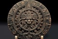 carved stone relief of an aztec calendar