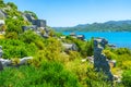 Among the ancient Lycian tombs, Kekova, Turkey