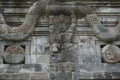 Carved stone on the stone penataran temple panataran temple, Blitar, East Java Indonesia