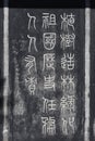 Carved stones with Chinese characters calligraphy