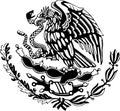 Carved style mexican coat of arms Royalty Free Stock Photo
