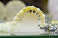 Carved teeth with a milling machine cad cam