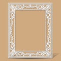 Carved vintage frame made of paper