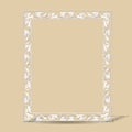 Carved vintage frame made of paper